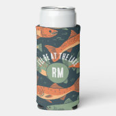 Forel Vist Monogram Seltzer Blikjeskoeler (Seltzer Voorkant)