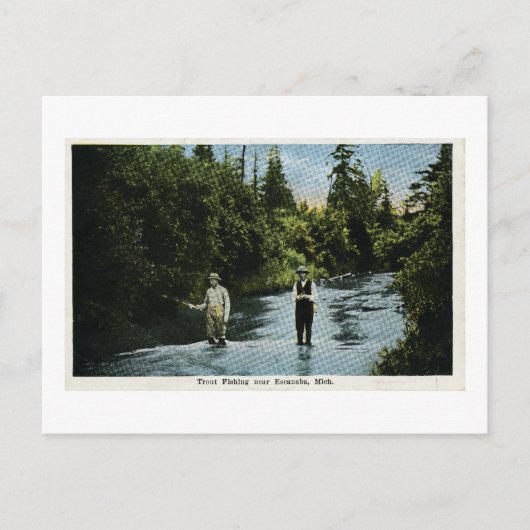 Forel Vist nabij Escanaba, Michigan  Briefkaart (Voorkant)