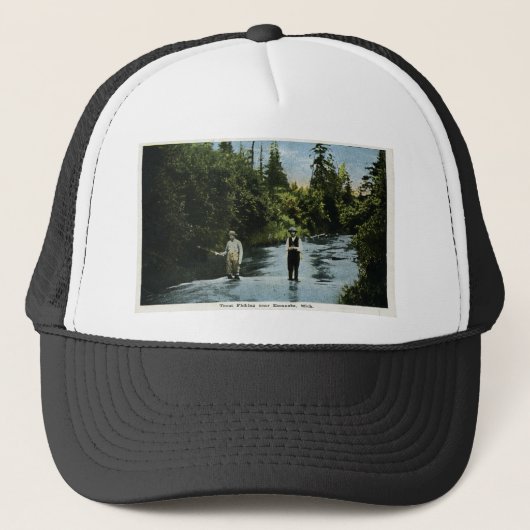Forel Vist nabij Escanaba, Michigan  Trucker Pet (Voorkant)