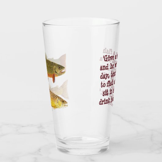 Forel Vist Pint Glass Glas (Links)