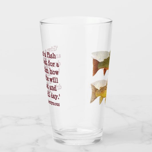 Forel Vist Pint Glass Glas (Rechts)