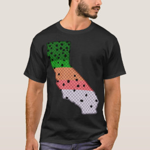 Forel Vist regenboogforelpatroon California Sta T-shirt