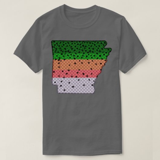 Forel Vist regenboogforelpatroon in de staat Arkan T-shirt (Design voorkant)
