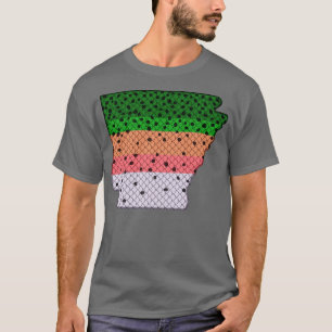 Forel Vist regenboogforelpatroon in de staat Arkan T-shirt