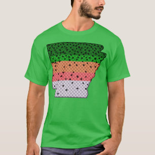 Forel Vist regenboogforelpatroon in de staat Arkan T-shirt
