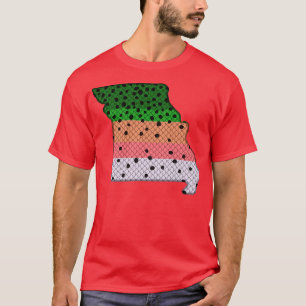 Forel Vist regenboogforelpatroon Missouri State T-shirt