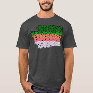 Forel Vist regenboogforelpatroon Washington Sta T-shirt