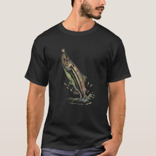 forel Vist vissers met een zware druk T-shirt