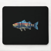 Forel Vlieg Vissen Natuur Outdoor Fisherman Wildli Muismat (Voorkant)