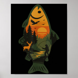 Forel Vlieg Vissen Outdoor Forest Natuur Wildlife Poster