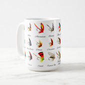  forel vlieg-Vist koffie Mok (Voorkant links)