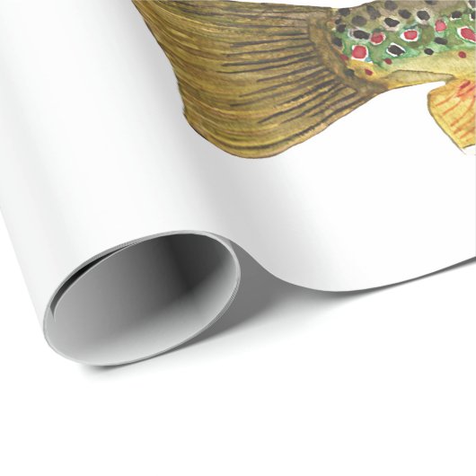 Forel vliegen - Brook, bruin, regenboog Cadeaupapier (Rol Hoek)