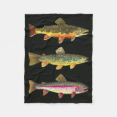 Forel vliegen - Brook, bruin, regenboog Fleece Deken (Voorkant)