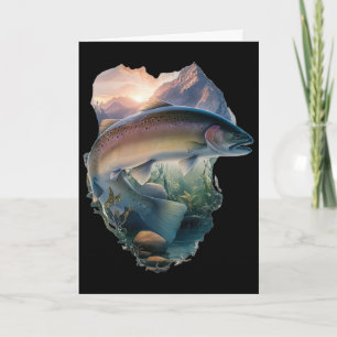 Forel Vliegvissen Bergen Natuur Visser Kaart
