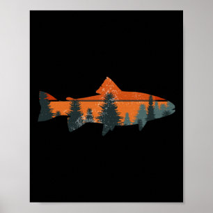 Forel Vliegvissen Natuur Buiten Visser Cadeau Poster