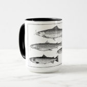 Forel & Zalm 1700 Reproductie Print Mok (Voorkant links)