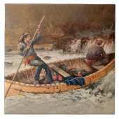 “Forellen vissen” Westerse kunst van Frank Feller Tegeltje (Voorkant)