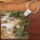 Forelstroom in de Tirol van John Singer Sargent Sleutelhanger (Achterkant)