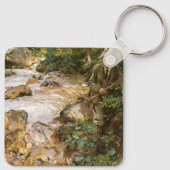Forelstroom in de Tirol van John Singer Sargent Sleutelhanger (Achterkant)