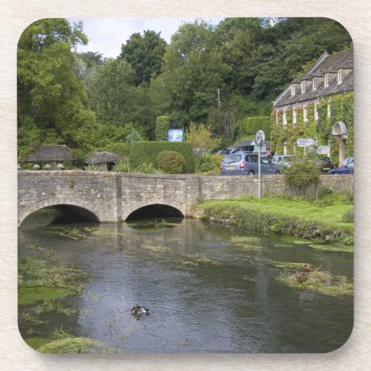 Forelstroom in het dorp Bibury, Drankjes Onderzetter (Voorkant)