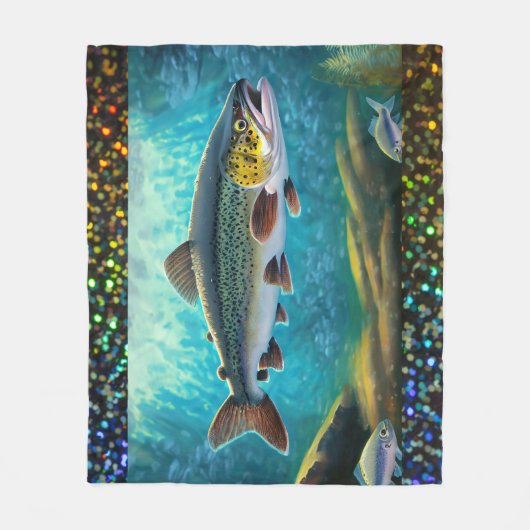 forelvis Gevist Fleece Deken (Voorkant)