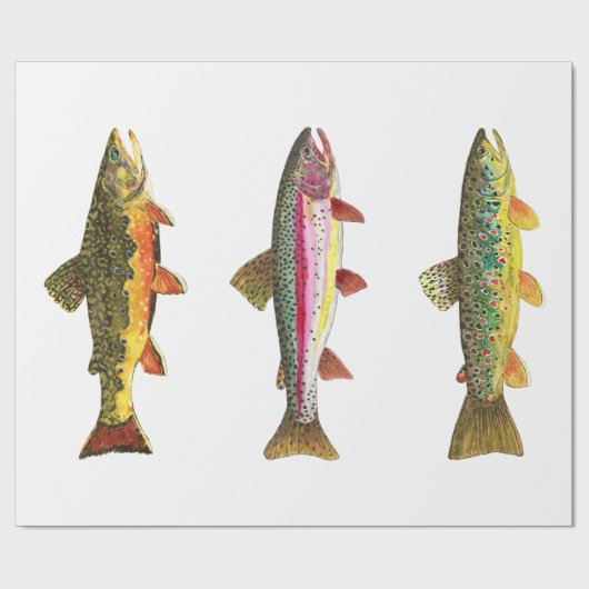 forelvisserij cadeaupapier (Vlak)