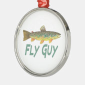 forelvisserij metalen ornament (Links)