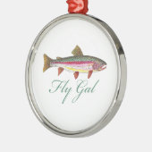 forelvisserij metalen ornament (Links)