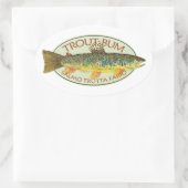 forelvisserij ovale sticker (Tas)