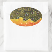 forelvisserij ovale sticker (Tas)