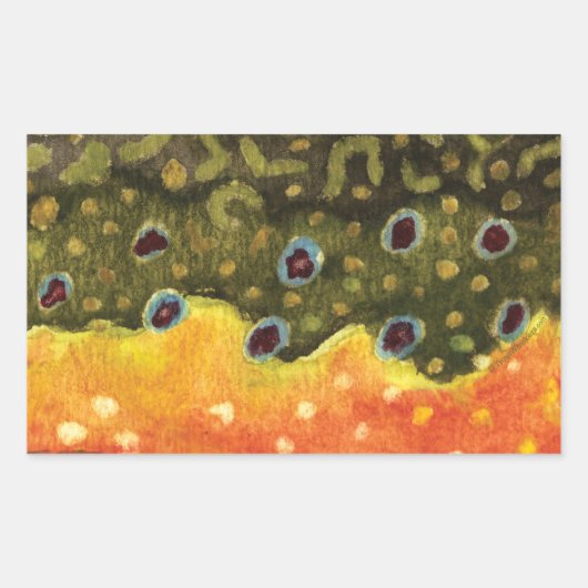 forelvisserij rechthoekige sticker (Voorkant)