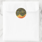 forelvisserij ronde sticker (Tas)