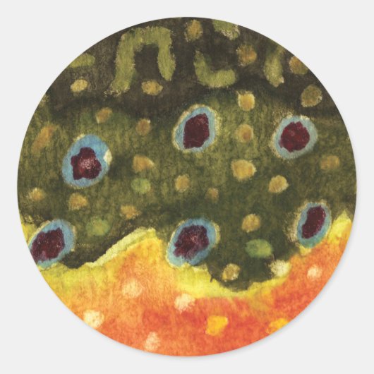 forelvisserij ronde sticker (Voorkant)