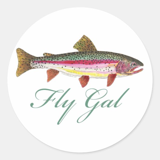 forelvisserij ronde sticker (Voorkant)