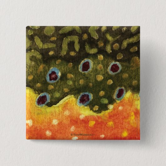 forelvisserij vierkante button 5,1 cm (Voorkant)