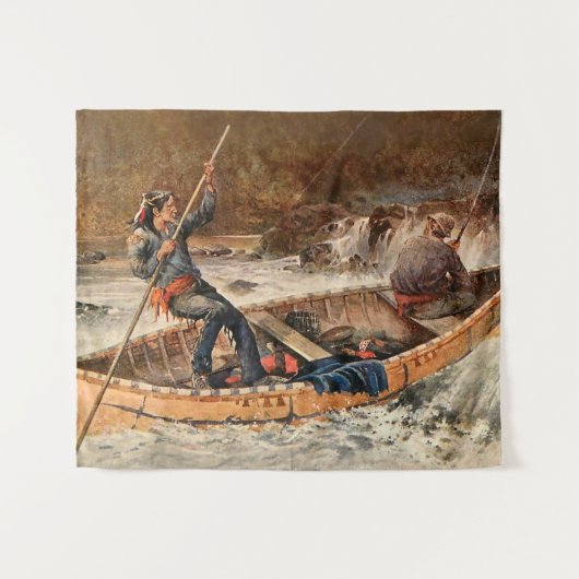 “Forelvisserij” Westerse kunst van Frank Feller Wandkleed (Voorkant (horizontaal))