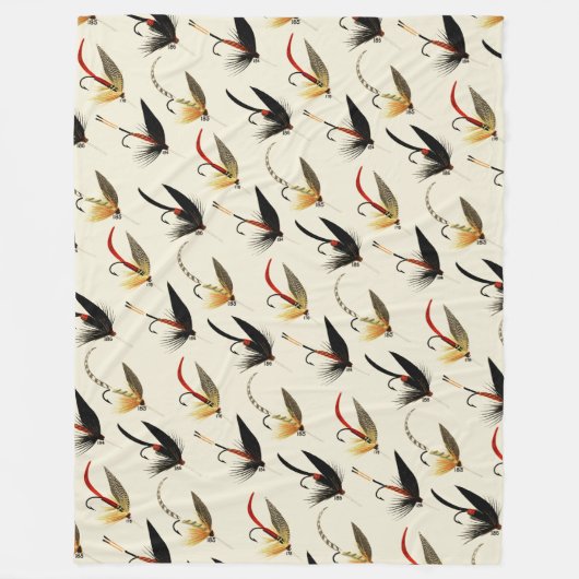 Forelvliegen Gevist Fleece Deken (Voorkant)