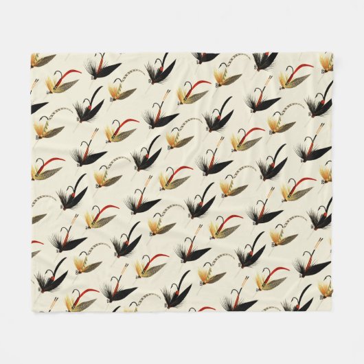 Forelvliegen Gevist Fleece Deken (Voorkant (Horizontaal))