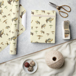 forelvliegen vliegen met een thematroon cadeaupapier