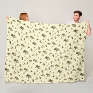 forelvliegen vliegen met een thematroon fleece deken