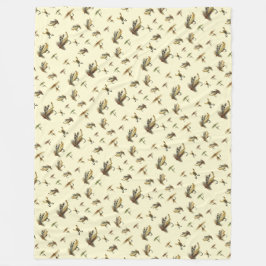  forelvliegen vliegen met een thematroon fleece deken