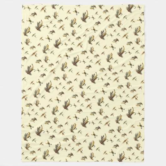  forelvliegen vliegen met een thematroon fleece deken (Voorkant)