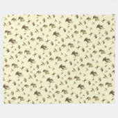  forelvliegen vliegen met een thematroon fleece deken (Voorkant (Horizontaal))