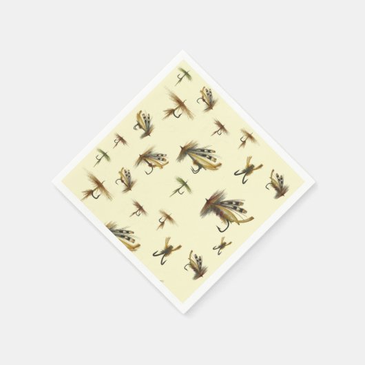  forelvliegen vliegen met een thematroon servet (Hoek)