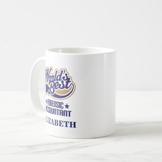 Forensic Accountant Personalized Mug Gift Koffiemok (Voorkant links)