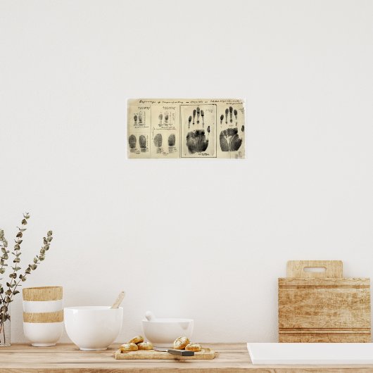 FORENSIC FINGERPRINTING 1859 POSTER (Keuken)