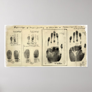 FORENSIC FINGERPRINTING 1859 POSTER