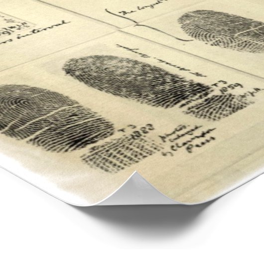 FORENSIC FINGERPRINTING 1859 POSTER (Hoek)