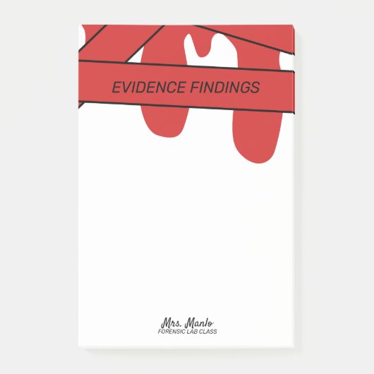 Forensic Lab Klasse Blood Script Naam Post-it® Notes (Voorkant)