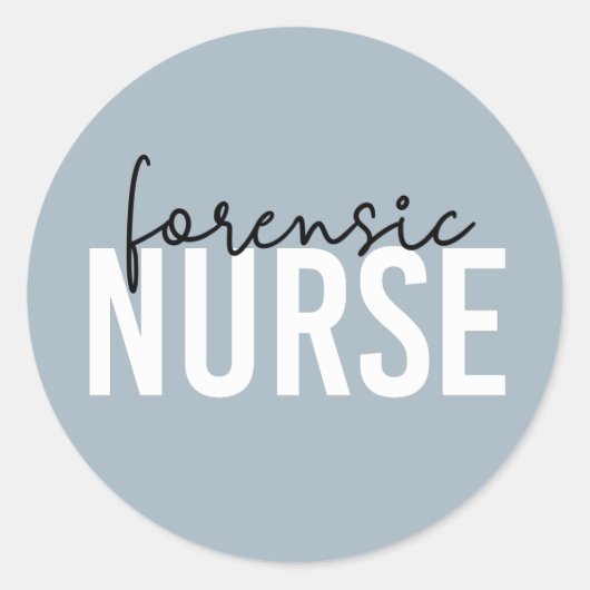 Forensic Nurse | forensische zurigerspots Ronde Sticker (Voorkant)